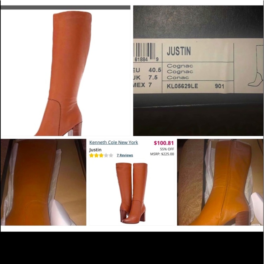 Size 9.5 Knee High Kenneth Cole leather boots